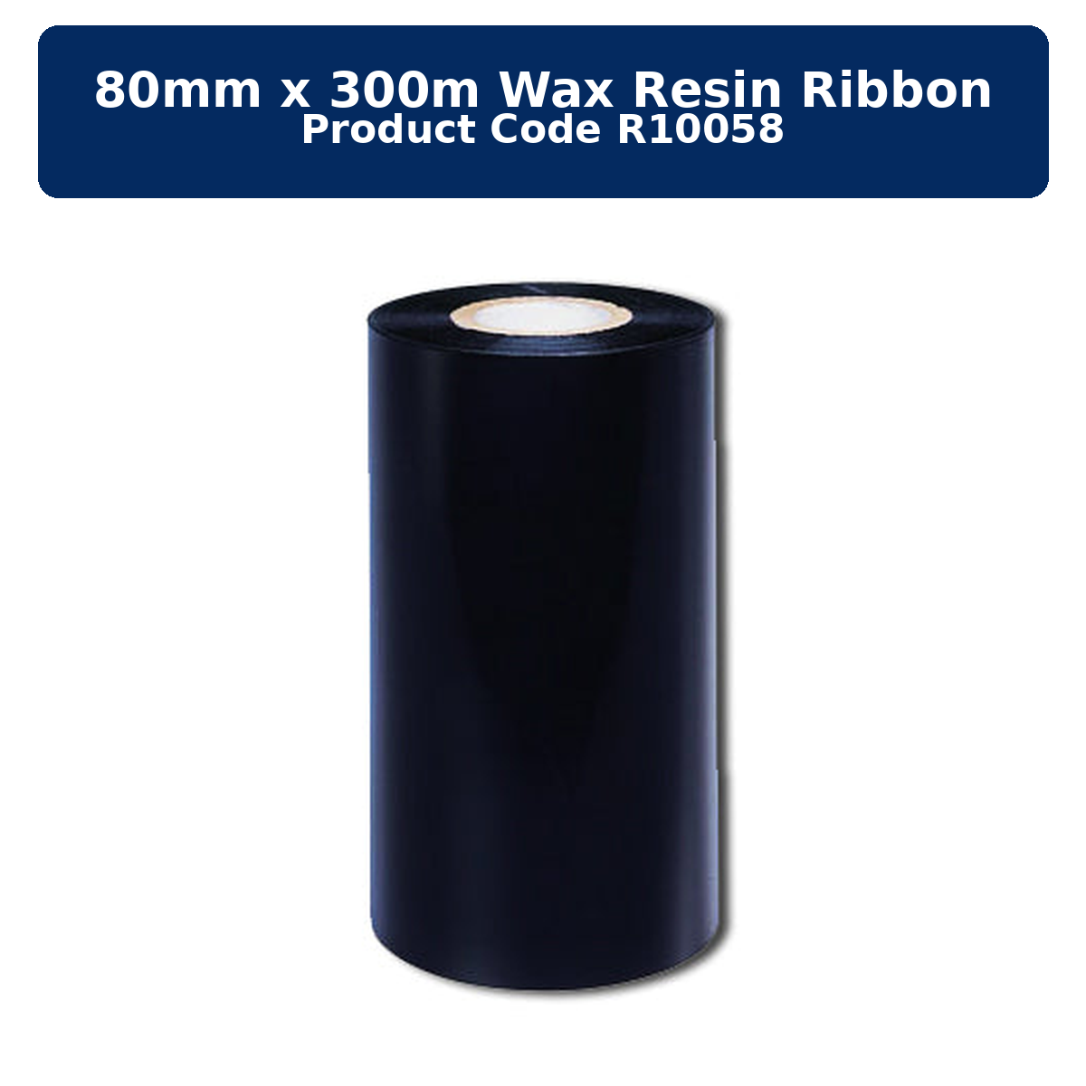 80mm x 300M Wax Resin Ribbon Product Code R10058