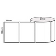 • 102mm x 60mm White Permanent adhesive, Direct thermal, 500 LPR