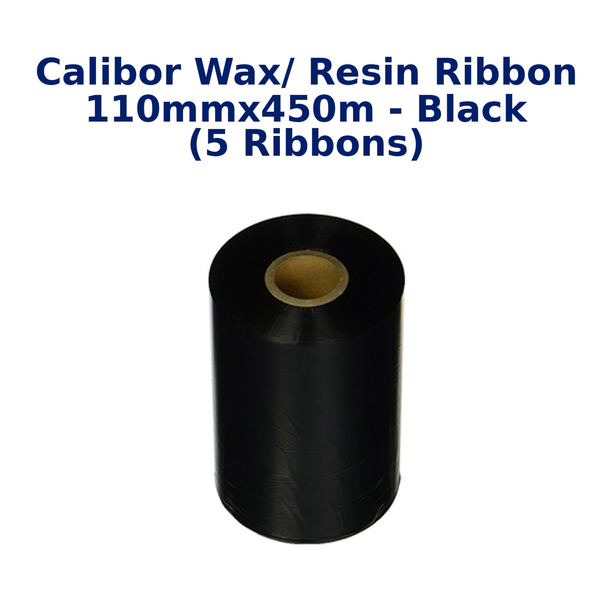 Calibor Wax/ Resin Ribbon 110mmx450M - Black (5 ribbons)