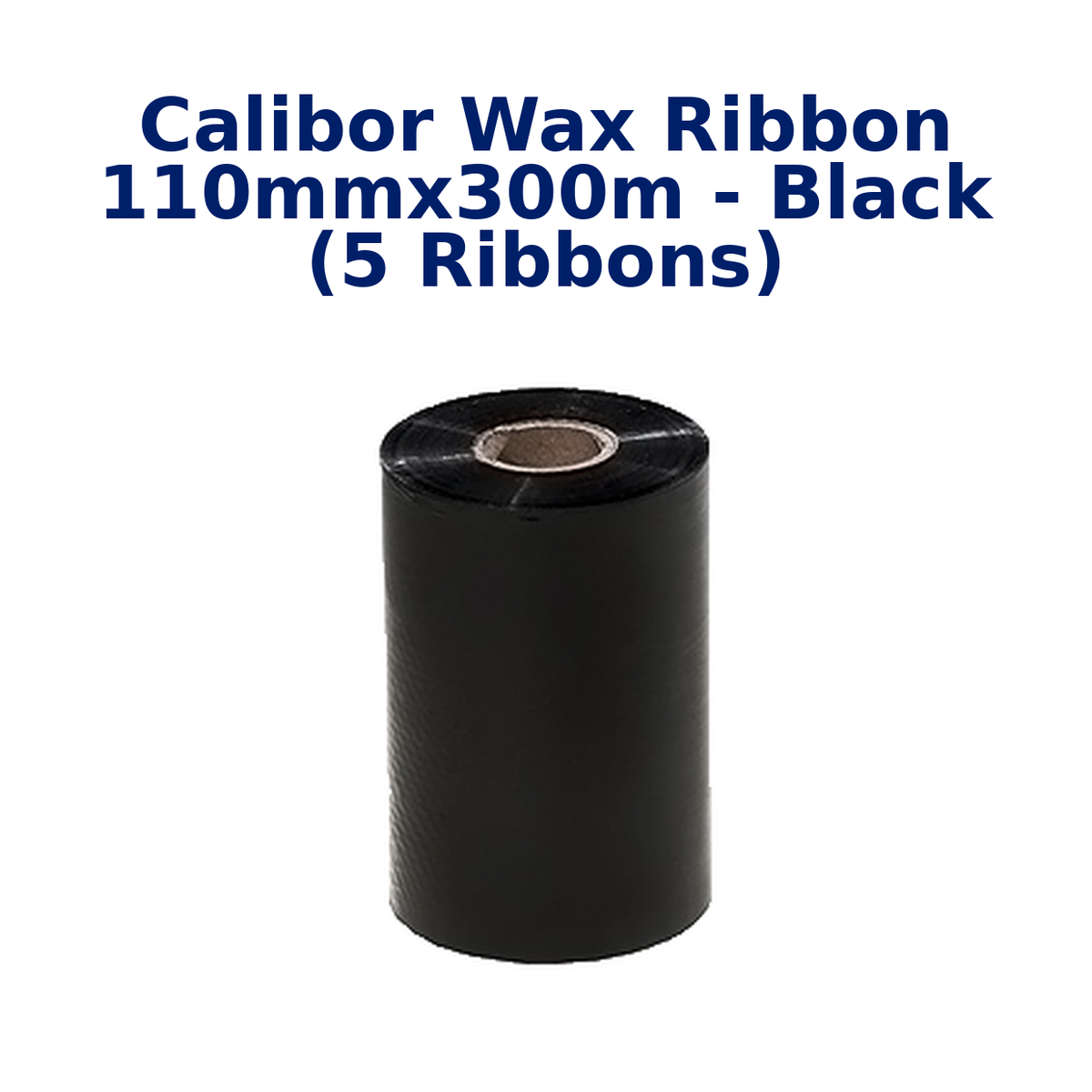 Calibor Wax Ribbon 110mmx300M - Black (5 ribbons)