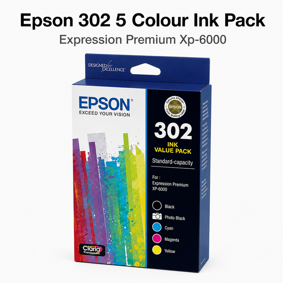 EPSON 302 5 COLOUR INK PACK EXPRESSION PREMIUM XP-6000