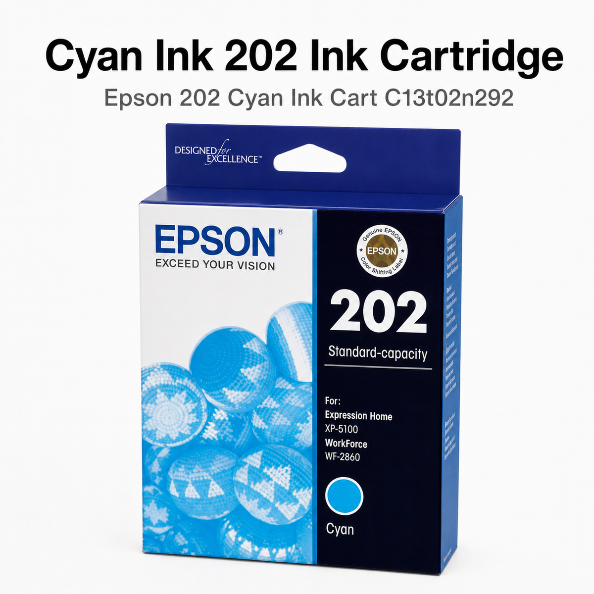 Epson 202 Cyan Ink Cart C13T02N292