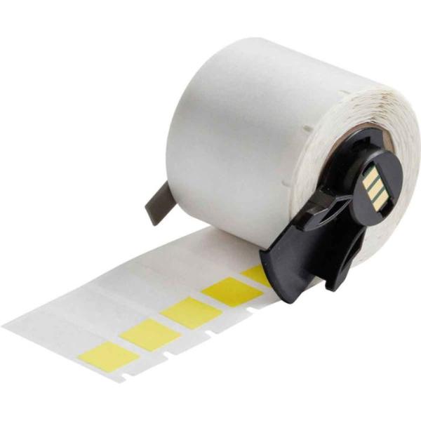 Self-Laminating Vinyl Wrap Around Wire and Cable Yellow Labels for M6 & M7 Printers - 38.10 mm (H) x 12.70 mm (W) Yellow labels