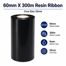 60mm x 300M Resin Ribbon core size 25mm