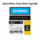 Dymo Rhino Vinyl 12mm Tape Blk