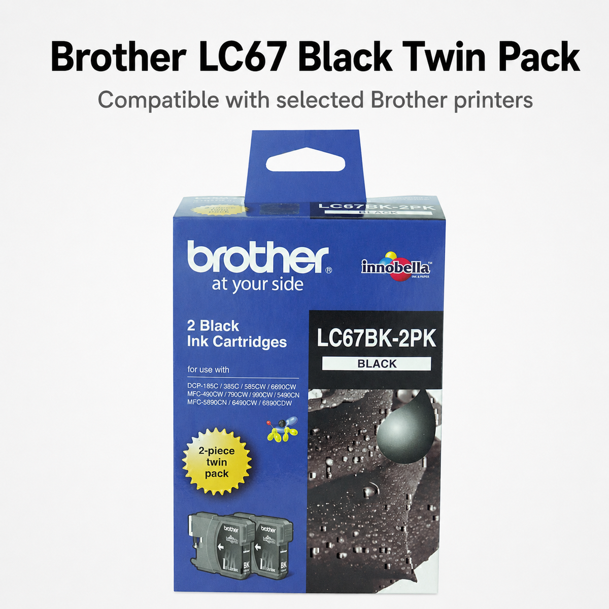 Brother LC-67 Black Ink Cartridge Twin Pack Limited Stock Alert