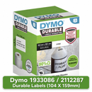 DYMO 1933086 / 2112287 Durable Labels (104 × 159mm)