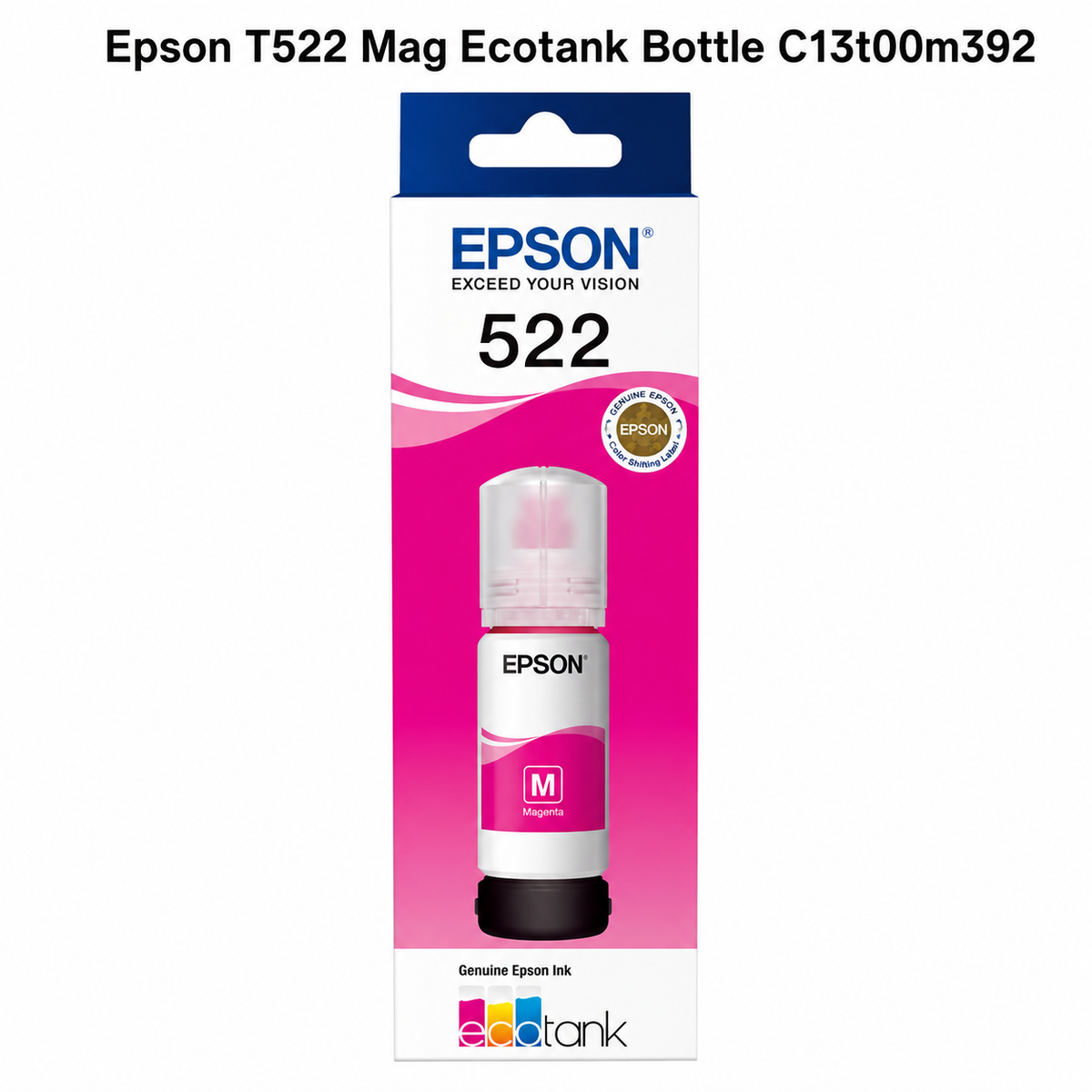Epson T522 Magenta EcoTank Ink Bottle — C13T00M392