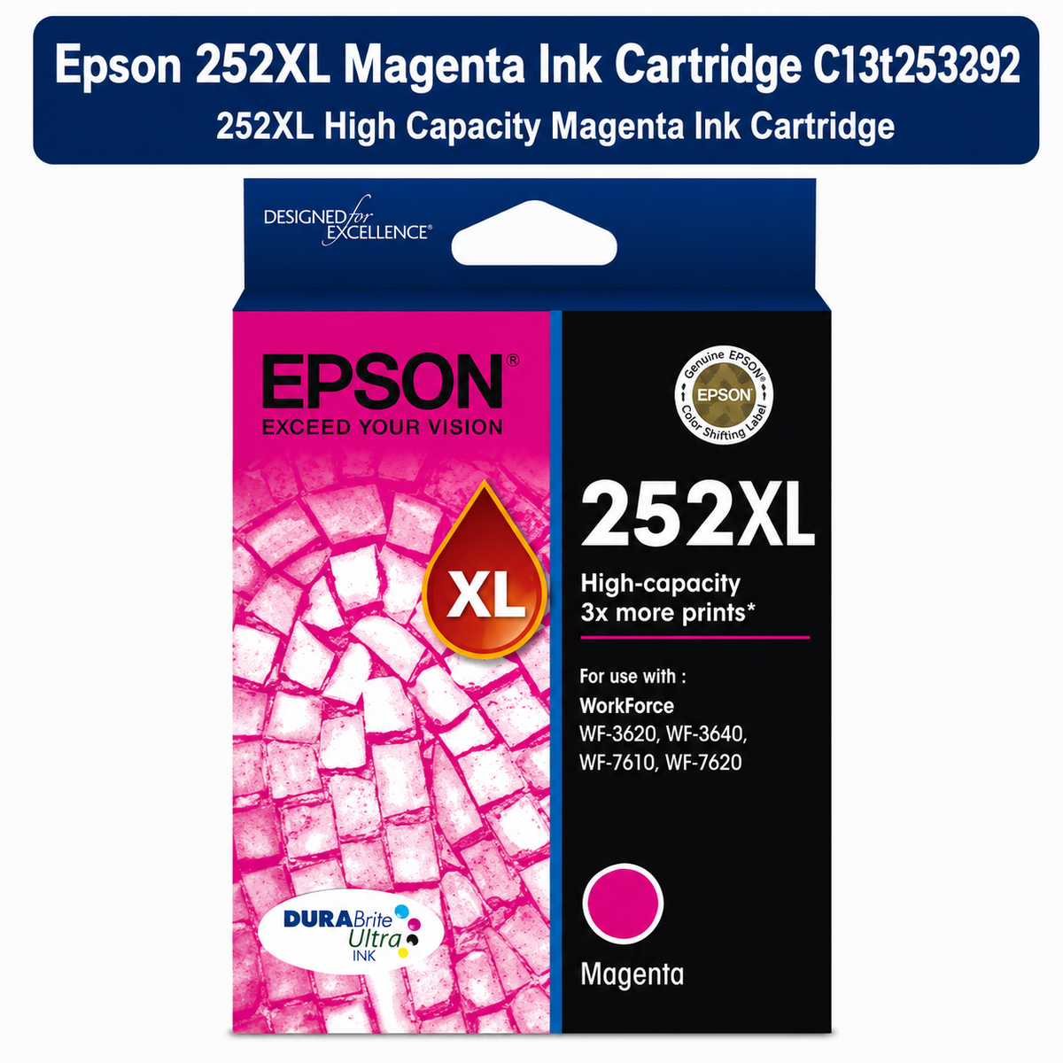 Epson 252XL Magenta Toner Cartridge C13T253392