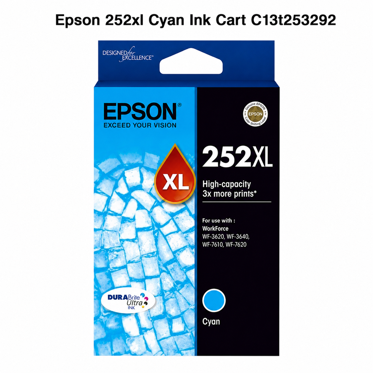 Epson 252XL Cyan Ink Cart C13T253292