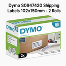 DYMO S0947420 Shipping Labels 102×150mm – 2 Rolls