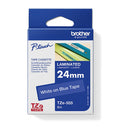 Brother P-touch tape cassette packaging with blue and white design