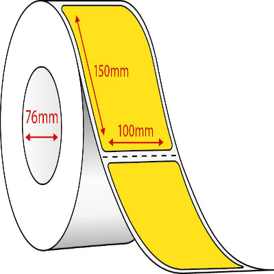 Synthetic Thermal Labels 100x150mm – 8 Rolls