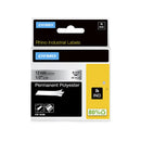DYMO Rhino 19mm Permanent Polyester Label Tape – Black on White – 18487