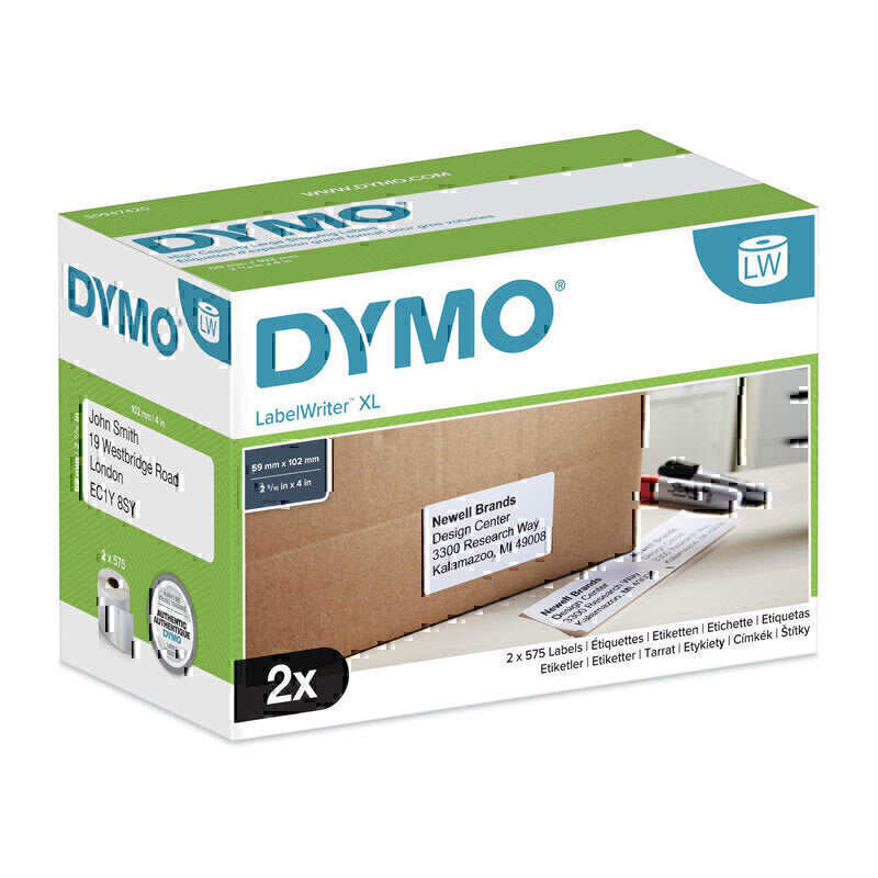 DYMO S0947420 LabelWriter Labels 102mm x 59mm White – Pack of 2 Rolls