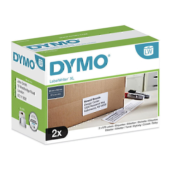 Dymo Label Writer Labels 102mm x 59mm - White - 2 pack