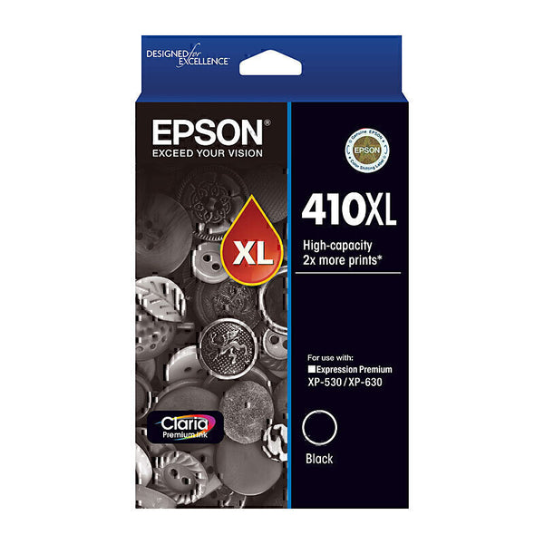 EPSON 410XL HIGH CAP CLARIA PREMIUM BLK INK CART XP-530 XP-630