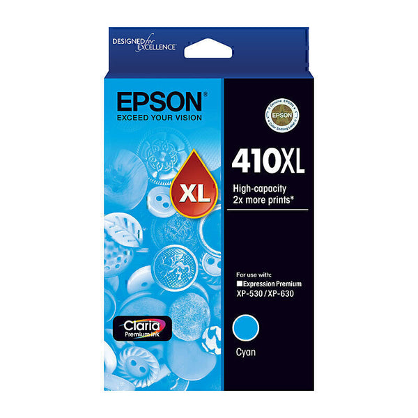 EPSON 410XL HIGH CAP CLARIA PREMIUM CYAN INK CART XP-530 XP-630