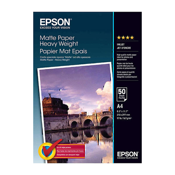 EPSON MATTE PAPER HEAVYWEIGHT A4 50 SHEET