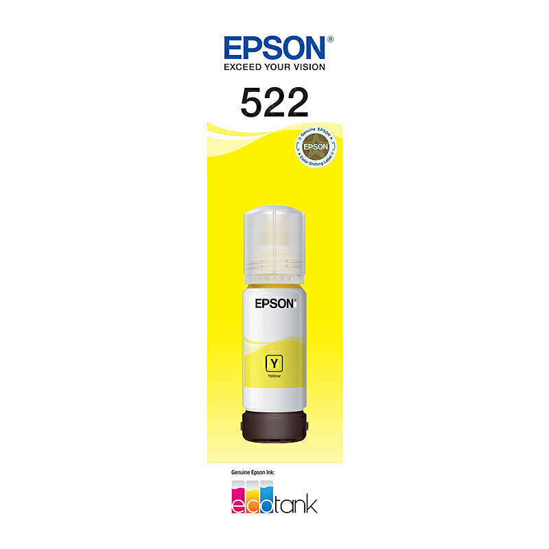 Epson T522 Yellow EcoTank Ink Bottle — C13T00M492
