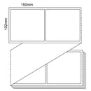 Labels Now 102mm x 150mm - White Thermal Transfer Fanfold Labels, Permanent Adhesive, (3000/box)