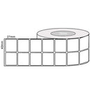 40mm x 27mm/2 - White Thermal Transfer Matt Labels, Permanent Adhesive, 76mm core, (8000/roll)