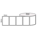 35mm x 19mm white removable, direct thermal, 2000 LPR 25mm core