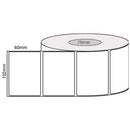 102mm (W) x 60mm (L) Direct Thermal Label Permanent Adhesive 76mm core 2000 LPR