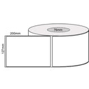 127mm x 200mm- White Thermal Transfer Labels, 750LPR Permanent Adhesive, 76mm Core,