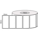 89mm x 23mm - White Direct Thermal Perforated Labels, 4000LPR  Permanent Adhesive, 76mm core, Compatible Product