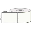 102mm x 150mm x 25mm core White Thermal Transfer  1AC Permanent Adhesive Compatible Product LNOZL14987
