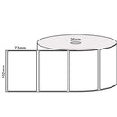 White Direct Thermal Removable Label 102mm x 73mm 25mm core