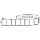 40mm x 28mm White Thermal Transfer Poly Labels, Permanent Adhesive, 76mm Core, 5000 LPR
