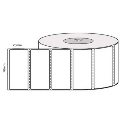 76mm x 23mm x 76mm core- Plain Transfer Removable Perforated 76MM 6,000 LPR Compatible Product