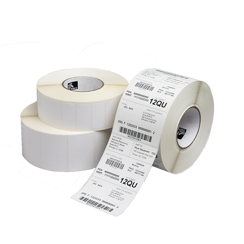 51mm x 36mm x 25mm, 1 across 1000 LPR - White Direct Thermal Labels, Permanent Adhesive,