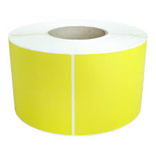 102mm x 150mm - Fluro Yellow Thermal Transfer Perforated Labels, Permanent Adhesive, 76mm core, (1000 LPR) Compatible Product