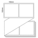 102mm x 150mm - White Direct Thermal Fanfold Labels, Permanent Adhesive, (3000/box)