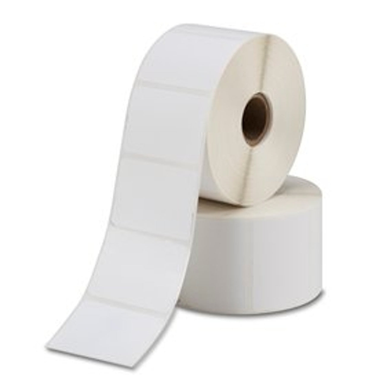 50mm x 25mm - White Direct Thermal Perforated Labels, 500 LPR, Permanent Adhesive, 25mm Core