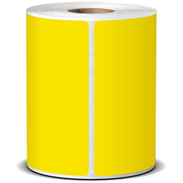 DIRECT THERMAL PERM 100X150 400LPR 25MM PERFORATED YELLOW 1AC