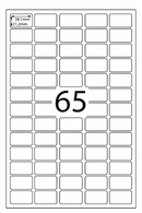 A4 Label sheets 65 labels per page, 100 Pack