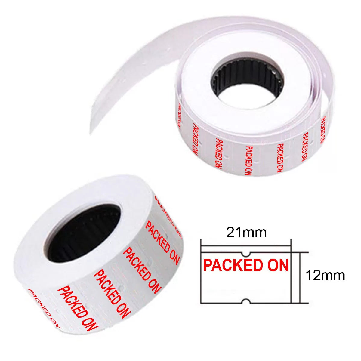 MX-5500 EOS Packed On Labels 21 x 12mm – 10 Rolls