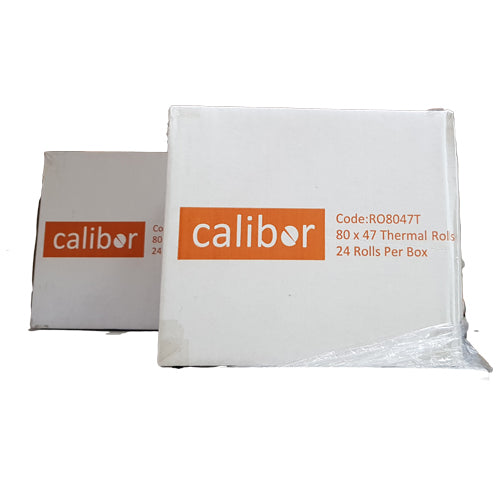 Calibor Thermal Plain Paper Roll 80mm x 47mm — 24 Rolls (RO8047T)