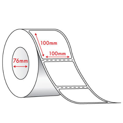 Direct Thermal Labels 100x100mm – 6 Rolls