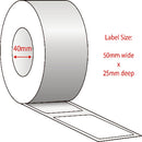 Direct Thermal Labels 50x25mm – 6 Rolls