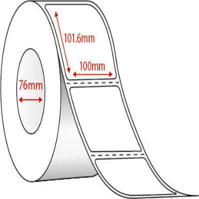 Removable Thermal Labels 100x101mm – 6 Rolls