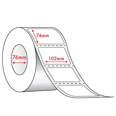 Thermal Transfer Labels 102x74mm – 8 Rolls