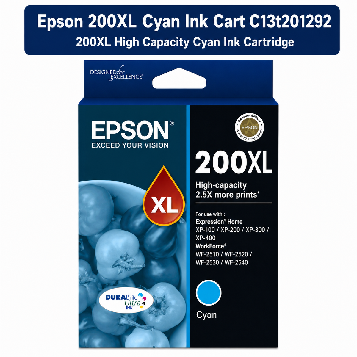 Epson 200XL Cyan Ink Cart C13T201292