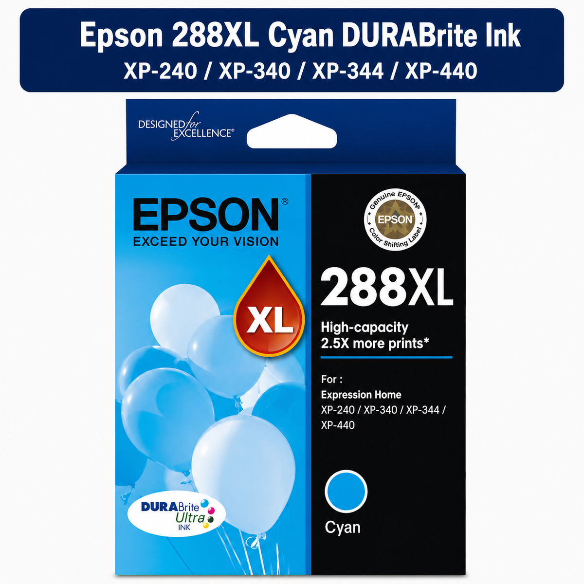 EPSON 288XL CYAN DURABRITE INK XP-240 / XP-340 / XP-344 / XP-440