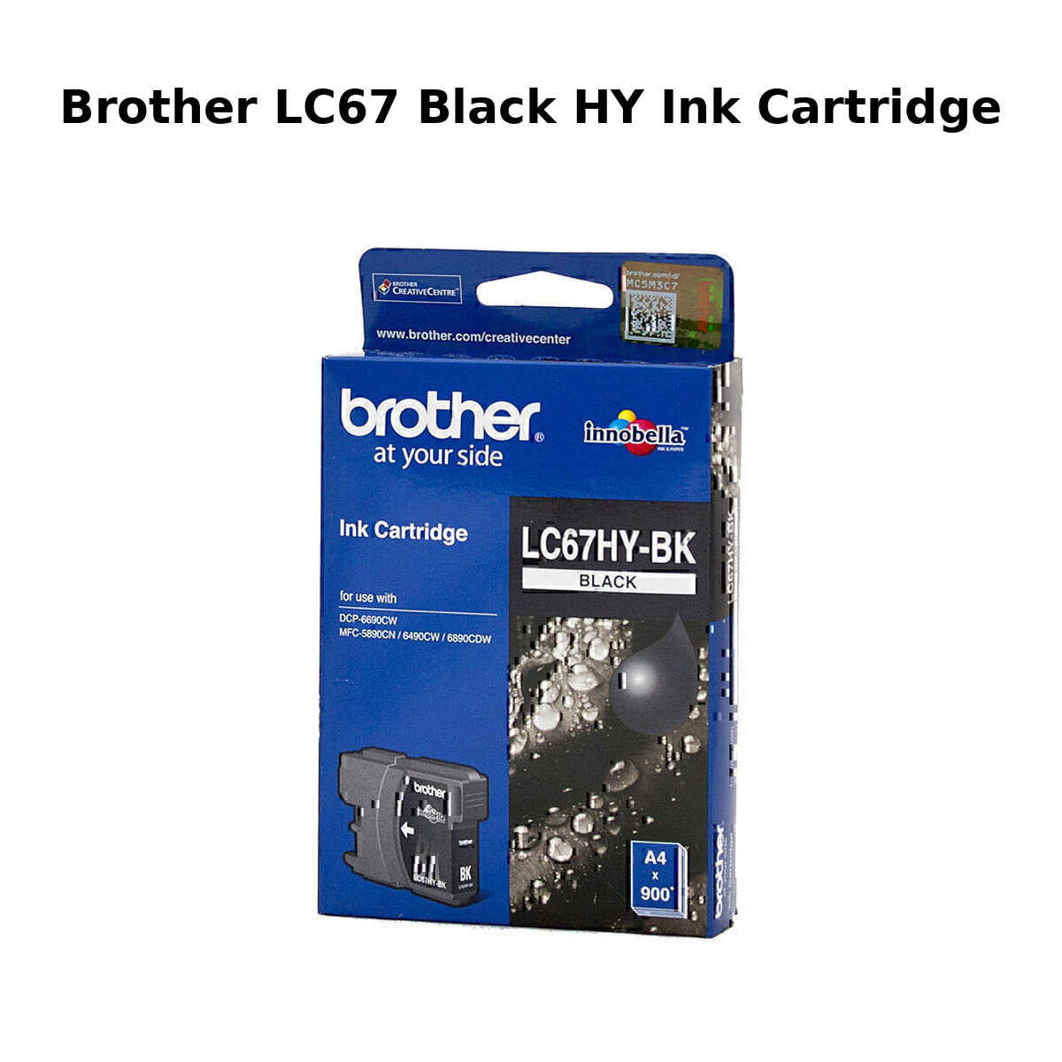 Brother LC67BK Twin Pack Black Ink Cartridges (2 Pack) – Genuine Brother