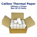 Calibor Thermal Paper 104mm x 57mm - Box of 25 rolls